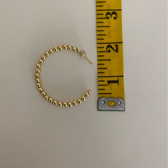 Beautiful unique gold beaded hoops - Picture 2 of 3